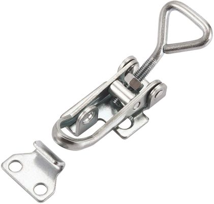 गुणवत्ता  4006 Spring Toggle Clamp Latch Hasp Mild Stainless Steel For Tool Box Door Window फैक्टरी